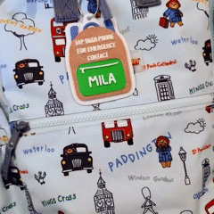 Personalized Emergency Contact Backpack Tag | NFC Backpack tag, School Name Tag