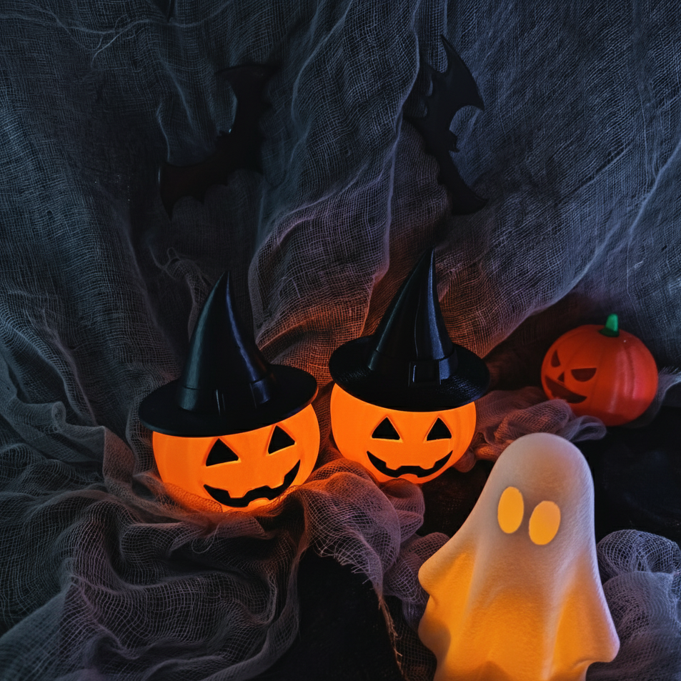 Illuminated Jack-O’-Lantern Pumpkin