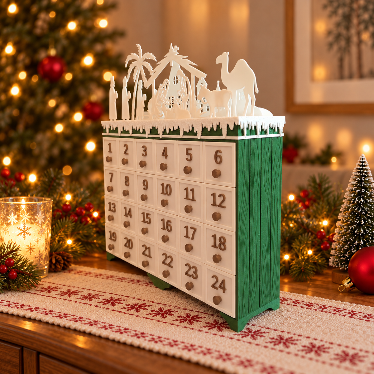 LAB16-CORRECT Green_Body_White_Drawers_Nativity_Angled