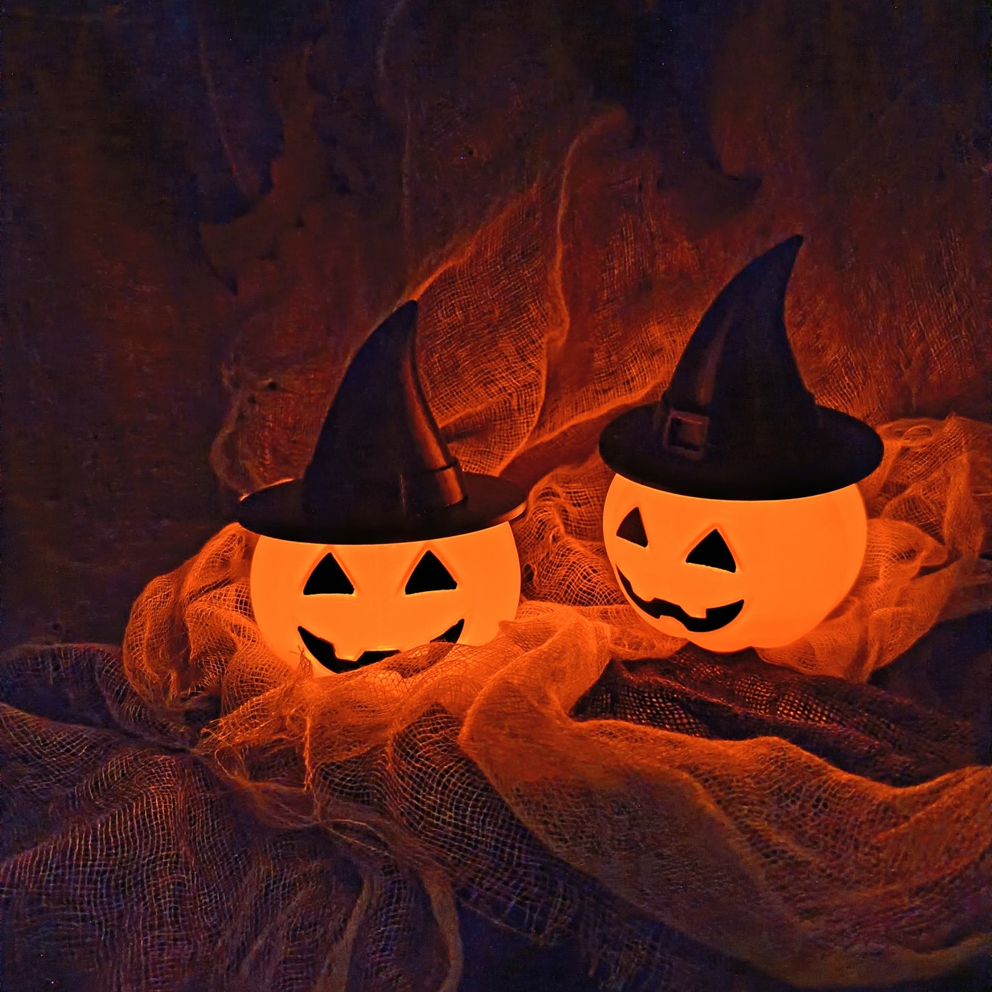 Illuminated Jack-O’-Lantern Pumpkin