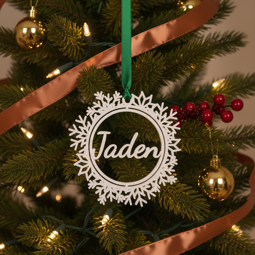 Customizable Snowflake Ornament