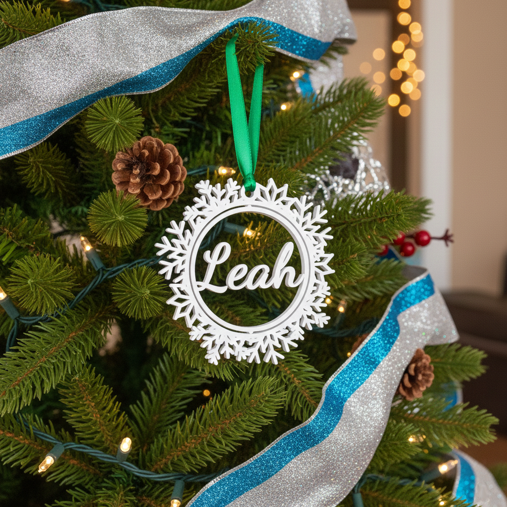 Customizable Snowflake Ornament