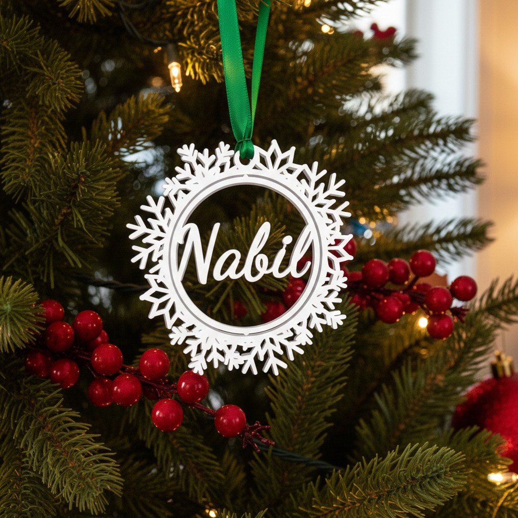 Customizable Snowflake Ornament