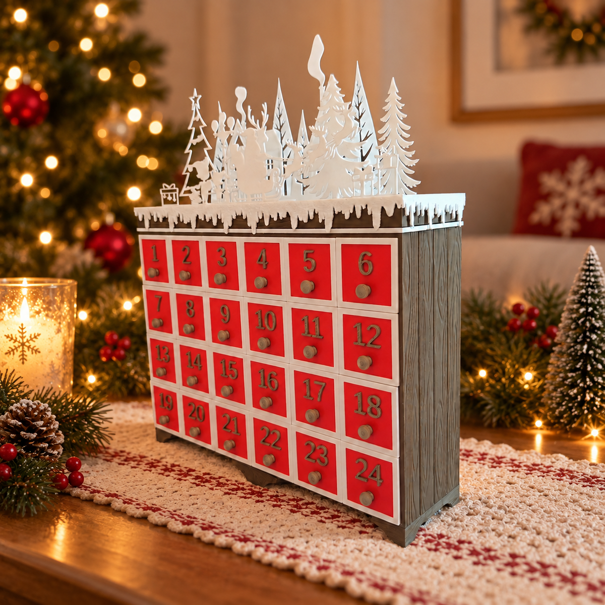 LAB16-CORRECT Wood_Body_Red_Drawers_Christmas_Village_Angled