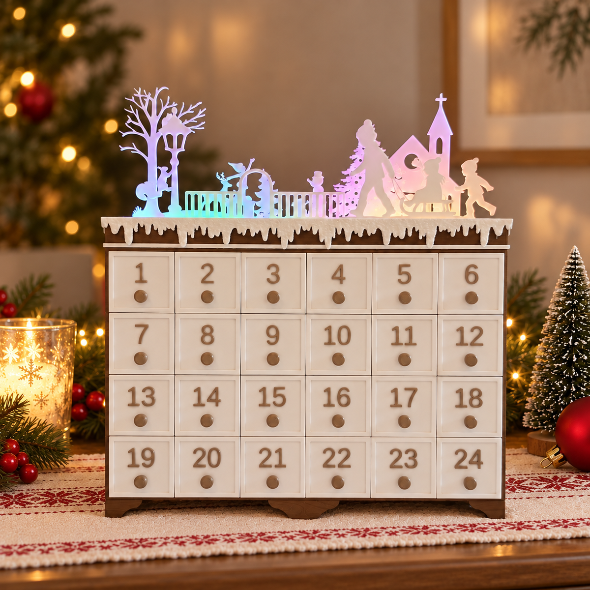 LAB16-CORRECT Wood_Body_White_Drawers_Winter_Wonderland_Front