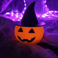 Illuminated Jack-O’-Lantern Pumpkin
