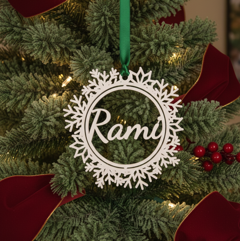 Customizable Snowflake Ornament