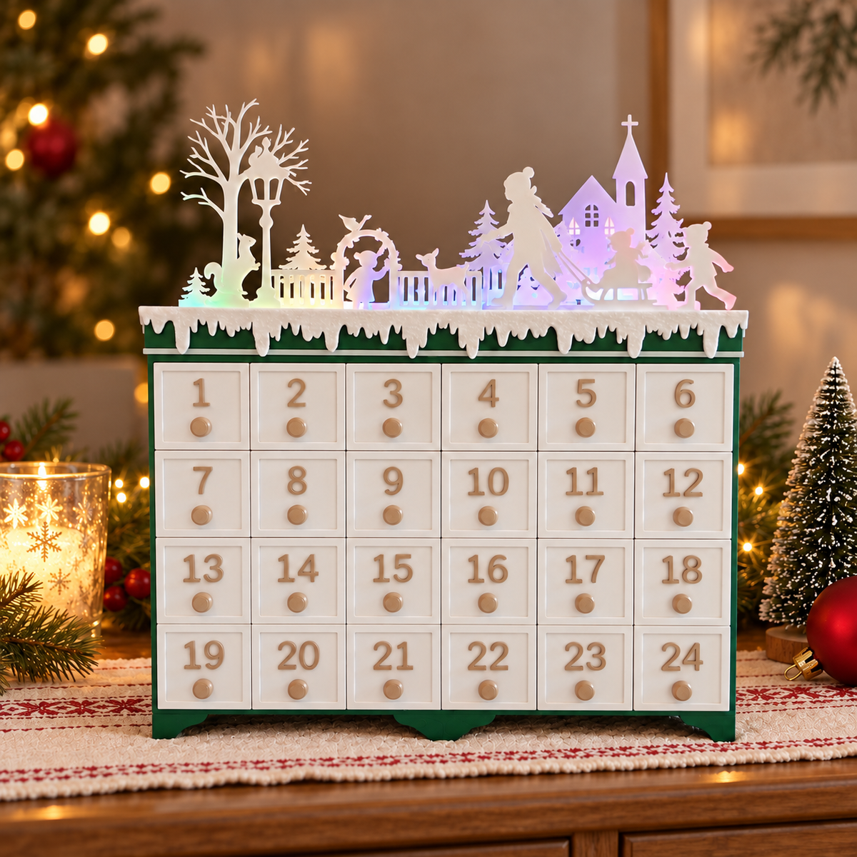 LAB16-CORRECT Green_Body_White_Drawers_Winter_Wonderland_Front
