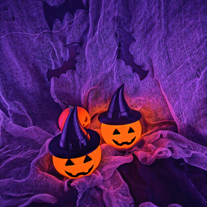 Illuminated Jack-O’-Lantern Pumpkin