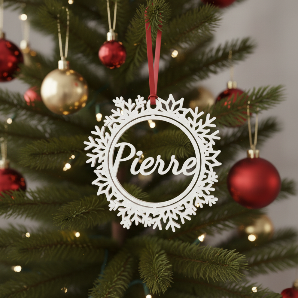 Customizable Snowflake Ornament