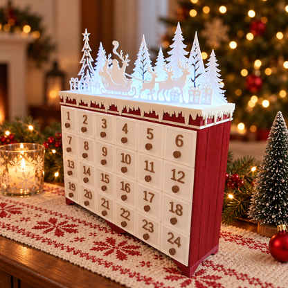 LAB16-CORRECT Red_Body_White_Drawers_Christmas_Village_Angled