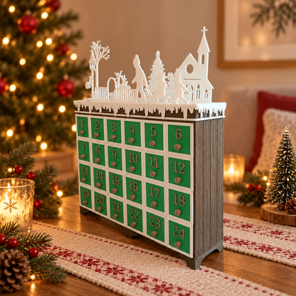 LAB16-CORRECT Wood_Body_Green_Drawers_Winter_Wonderland_Angled