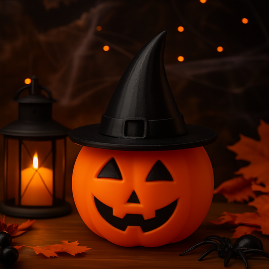 Illuminated Jack-O’-Lantern Pumpkin